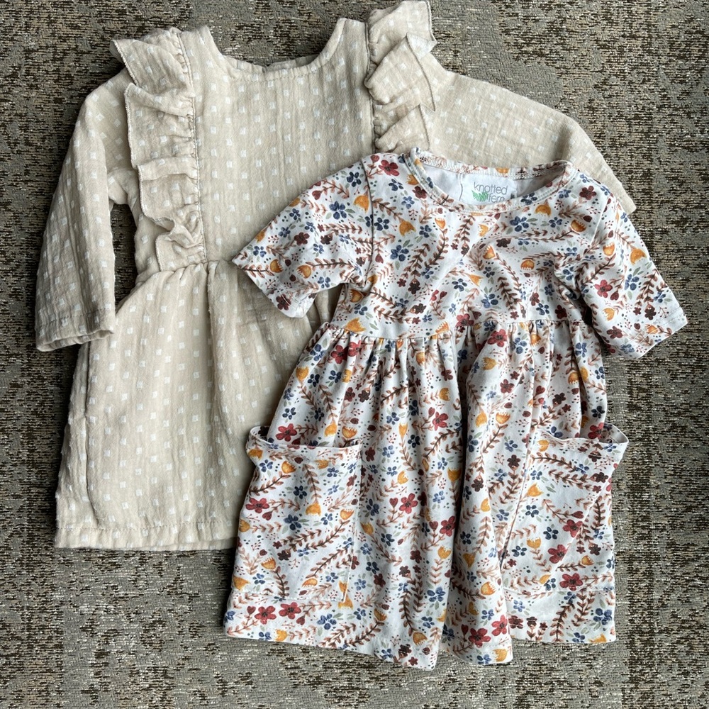 Knotted Fern Dresses Size 6-12 Months